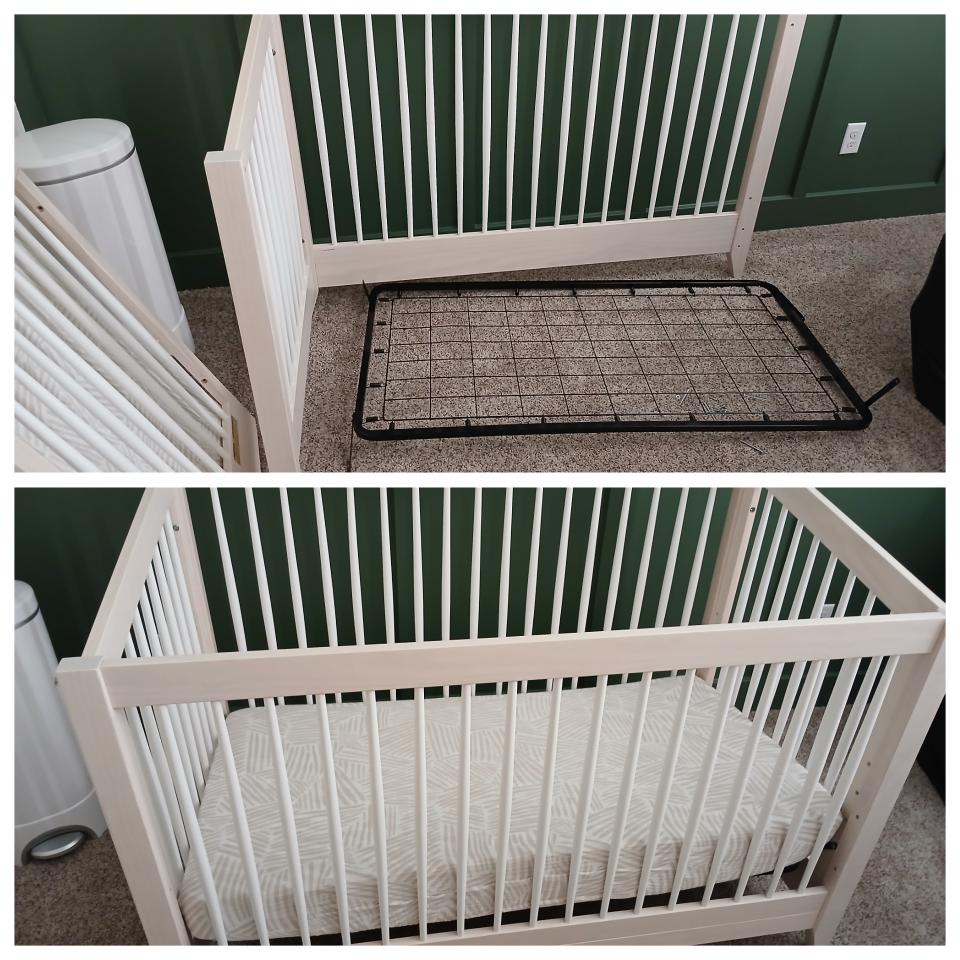 A nursery crib disassembled with care and put back together by Triple 7, Midland
